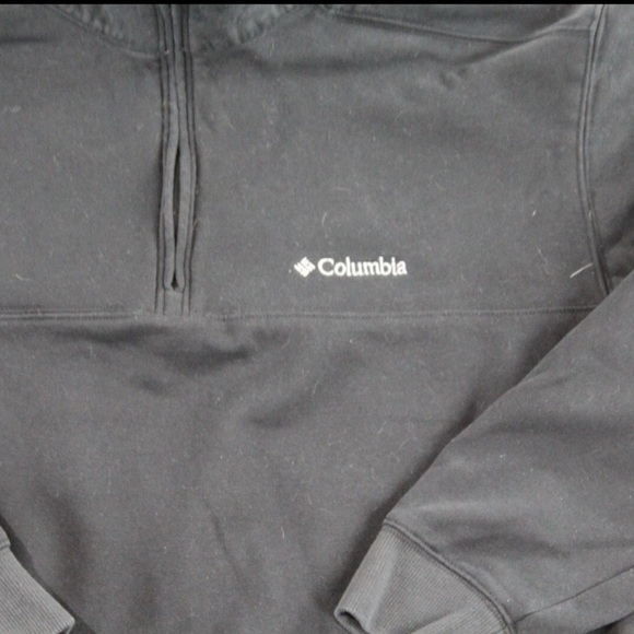 Columbia Men Charcoal Quarter-Zip Fleece Long Sleeve Mock Neck Size Large - Picture 3 of 8